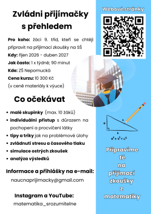 Letáček - příprava na přijímačky M